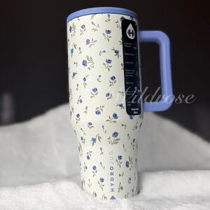 Hydrojug 32OZ INDIGO BLOSSOM Traveler - Blue Periwinkle Floral Limited Edition
